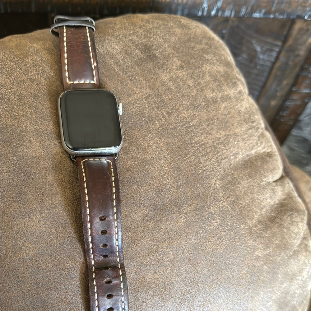 Classic Brown Leather Strap Smartwatch
